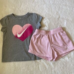 Nike Kids Gray and Pink Active Set